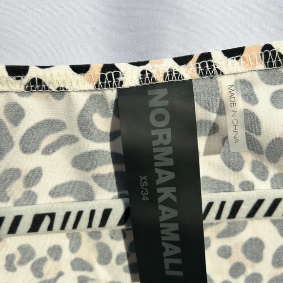 EUC Norma Kamali Tara Leopard-print Ruched Midi Dress - Picture 9 of 10